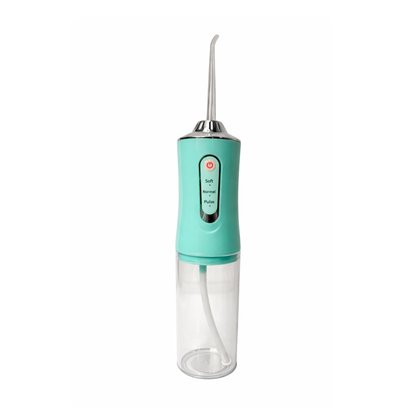 colour:green Green Avelora Pro water flosser on a white background